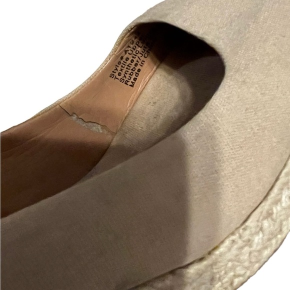 J. Crew Saville canvas espadrille slip on wedge in tan - Picture 8 of 10